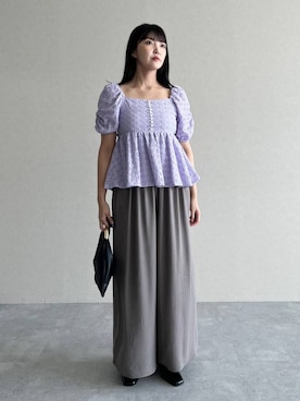 「アイテム（スリッポン）」を使った、あんずさん（レディース・163cm・30代）の夏コーディネート
