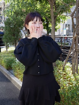 「mysty woman（ミスティウーマン）の［追加4］アシメティアードスカート 149592（スカート）」を使った、あんずさん（レディース・163cm）の冬コーディネート