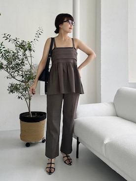 「アイテム（キャミソール）」を使った、あんずさん（レディース・163cm・30代）の夏コーディネート