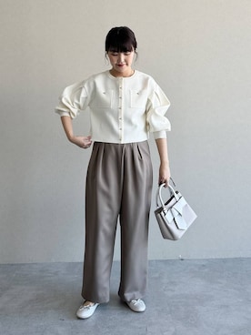 「アイテム（バレエシューズ）」を使った、あんずさん（レディース・163cm・30代）の冬コーディネート