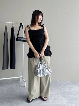 「アイテム（キャミソール）」を使った、あんずさん（レディース・163cm・30代）の夏コーディネート