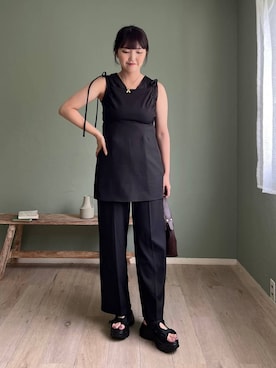 「アイテム（オールインワン・サロペット）」を使った、あんずさん（レディース・163cm・30代）の夏コーディネート