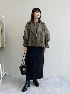 「アイテム（トレンチコート）」を使った、あんずさん（レディース・163cm・30代）の秋コーディネート