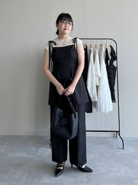 「アイテム（パンプス）」を使った、あんずさん（レディース・163cm）の夏コーディネート