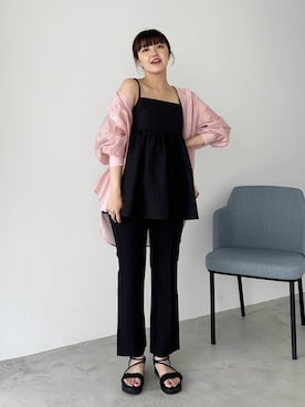 「アイテム（キャミソール）」を使った、あんずさん（レディース・163cm・30代）の夏コーディネート