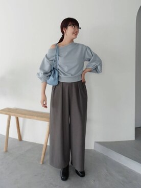 「アイテム（スウェット）」を使った、あんずさん（レディース・163cm・30代）の秋コーディネート