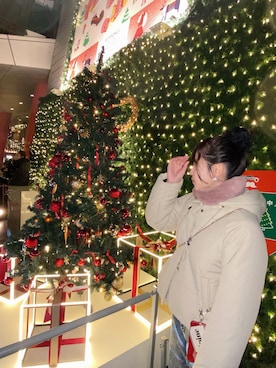 「NICE CLAUP（ナイスクラップ）のアイテム（ジャケット/アウター）」を使った、かむかむさん（レディース・154cm）の冬コーディネート