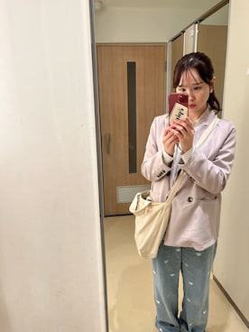 「GRL（グレイル）のアイテム（テーラードジャケット）」を使った、かむかむさん（レディース・154cm）の春コーディネート