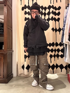 「muta marine（ムータ・マリン）のアイテム」を使った、shinozaki daigaさん（メンズ・178cm）の秋コーディネート