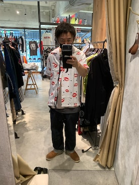 「ISAMU KATAYAMA BACKLASH（イサムカタヤマバックラッシュ）のアイテム（パンツ）」を使った、shinozaki daigaさん（メンズ・178cm）の夏コーディネート