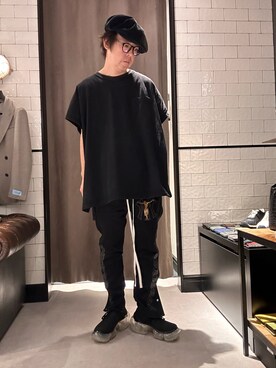 「ROYAL FLASH（ロイヤルフラッシュ）のアイテム（スウェットパンツ）」を使った、shinozaki daigaさん（メンズ・178cm）の春コーディネート