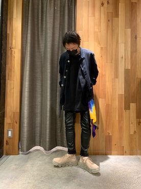 「grounds（グラウンズ）のアイテム（シューズ）」を使った、shinozaki daigaさん（メンズ・178cm）の秋コーディネート