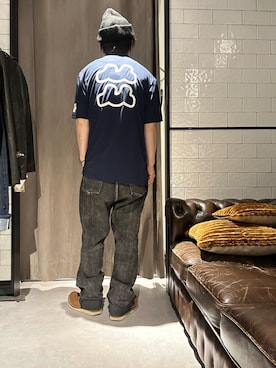 「muta marine（ムータ・マリン）のアイテム」を使った、shinozaki daigaさん（メンズ・178cm）の夏コーディネート