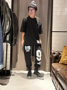 「ROYAL FLASH（ロイヤルフラッシュ）のアイテム（スウェットパンツ）」を使った、shinozaki daigaさん（メンズ・178cm）の夏コーディネート
