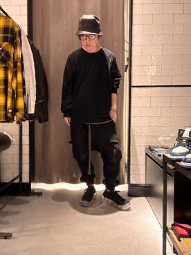 「ISAMU KATAYAMA BACKLASH（イサムカタヤマバックラッシュ）のアイテム」を使った、shinozaki daigaさん（メンズ・178cm）の夏コーディネート