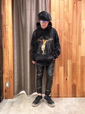 「ROYAL FLASH（ロイヤルフラッシュ）のアイテム（パーカー）」を使った、shinozaki daigaさん（メンズ・178cm）の春コーディネート