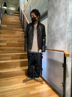 「ISAMU KATAYAMA BACKLASH（イサムカタヤマバックラッシュ）のアイテム（パンツ）」を使った、shinozaki daigaさん（メンズ・178cm）の夏コーディネート