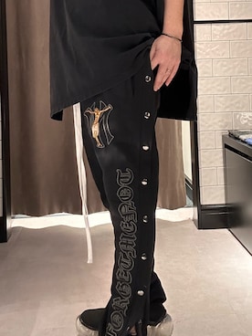 「ROYAL FLASH（ロイヤルフラッシュ）のアイテム（スウェットパンツ）」を使った、shinozaki daigaさん（メンズ・178cm）の春コーディネート