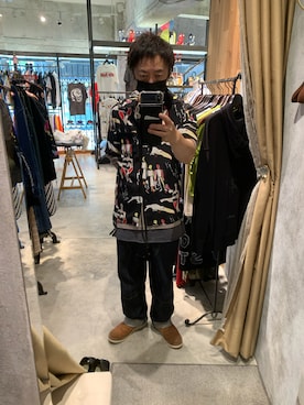 「ISAMU KATAYAMA BACKLASH（イサムカタヤマバックラッシュ）のアイテム（パンツ）」を使った、shinozaki daigaさん（メンズ・178cm）の夏コーディネート