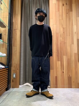 「ISAMU KATAYAMA BACKLASH（イサムカタヤマバックラッシュ）のアイテム（トップス）」を使った、shinozaki daigaさん（メンズ・178cm）の冬コーディネート