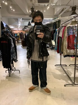 「ISAMU KATAYAMA BACKLASH（イサムカタヤマバックラッシュ）のアイテム（パンツ）」を使った、shinozaki daigaさん（メンズ・178cm）の夏コーディネート