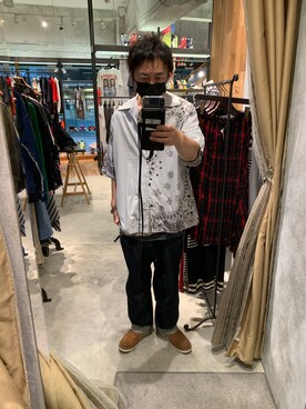 「ISAMU KATAYAMA BACKLASH（イサムカタヤマバックラッシュ）のアイテム（パンツ）」を使った、shinozaki daigaさん（メンズ・178cm）の夏コーディネート