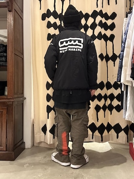 「muta marine（ムータ・マリン）のアイテム」を使った、shinozaki daigaさん（メンズ・178cm）の秋コーディネート