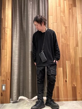 「KMRii（ケムリ）のアイテム（財布/小物）」を使った、shinozaki daigaさん（メンズ・178cm）の冬コーディネート