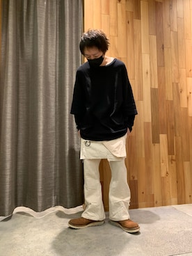 「MINUS（マイナス）のアイテム」を使った、shinozaki daigaさん（メンズ・178cm）の春コーディネート