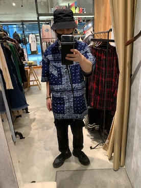 「MINUS（マイナス）のアイテム」を使った、shinozaki daigaさん（メンズ・178cm）の春コーディネート