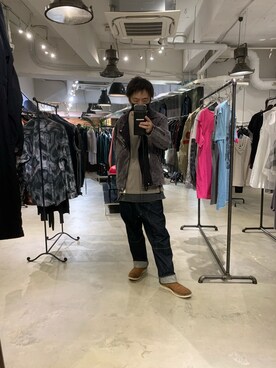 「ISAMU KATAYAMA BACKLASH（イサムカタヤマバックラッシュ）のアイテム（パンツ）」を使った、shinozaki daigaさん（メンズ・178cm）の夏コーディネート
