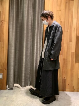 「ISAMU KATAYAMA BACKLASH（イサムカタヤマバックラッシュ）のアイテム（ジャケット/アウター）」を使った、shinozaki daigaさん（メンズ・178cm）の春コーディネート