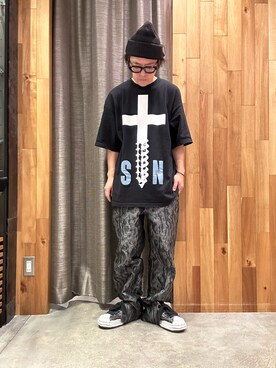 「ROYAL FLASH（ロイヤルフラッシュ）のアイテム（パンツ）」を使った、shinozaki daigaさん（メンズ・178cm）の夏コーディネート