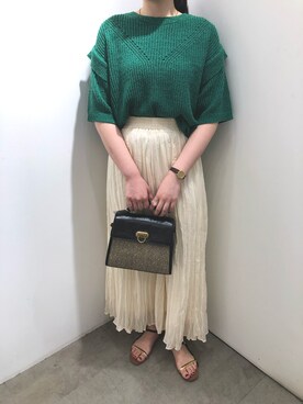 「ワッシャースカート」｜harunaさん（レディース・159cm）の夏コーディネート