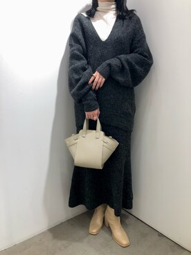 「SENSE OF PLACE by URBAN RESEARCH（センスオブプレイスバイアーバンリサーチ）のアイテム（ブーツ）」を使った、harunaさん（レディース・159cm）の秋コーディネート