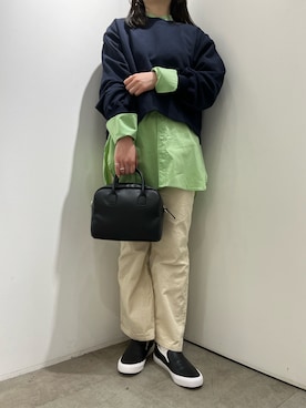 「RODE SKO」｜「アイテム（スリッポン）」を使った、harunaさん（レディース・159cm）の冬コーディネート