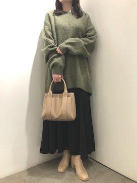 harunaさん（レディース・159cm）の冬コーディネート