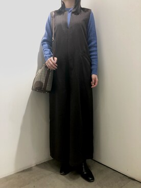 「アイテム（つなぎ/オールインワン）」を使った、harunaさん（レディース・159cm）の秋コーディネート