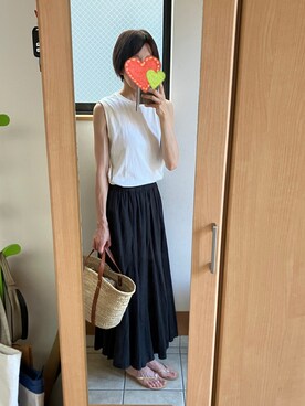 「FRAMeWORK（フレームワーク）のアイテム（スカート）」を使った、sea0818さん（レディース・169cm）の夏コーディネート