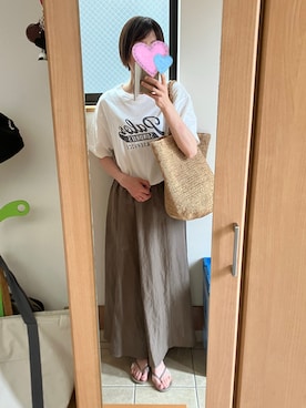 「アイテム（かごバッグ）」を使った、sea0818さん（レディース・169cm）の秋コーディネート