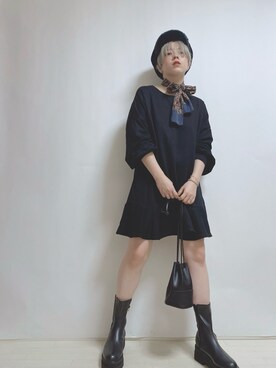 「merry jenny（メリージェニー）のアイテム（キャスケット）」を使った、☆★gizmo★☆さん（レディース・159cm）の秋コーディネート