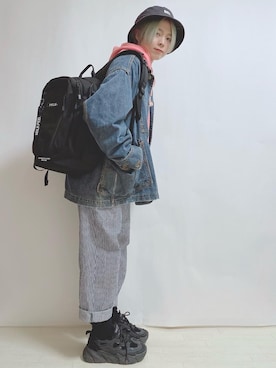 「プチプラミックス」｜「アイテム（カバーオール）」を使った、☆★gizmo★☆さん（レディース・159cm）の冬コーディネート