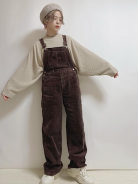 「ドルマン」｜「アイテム（オールインワン・サロペット）」を使った、☆★gizmo★☆さん（レディース・159cm）の冬コーディネート