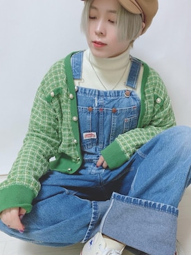 「アイテム（キャスケット、ブラウン系）」を使った、☆★gizmo★☆さん（レディース・159cm）の春コーディネート
