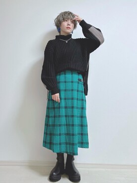 「MEDE19F（メデジュウキュウ）のアイテム（ニット/セーター）」を使った、☆★gizmo★☆さん（レディース・159cm）の冬コーディネート