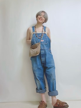 「ボーイッシュ、夏コーデ」｜「アイテム（オールインワン・サロペット）」を使った、☆★gizmo★☆さん（レディース・159cm）の夏コーディネート
