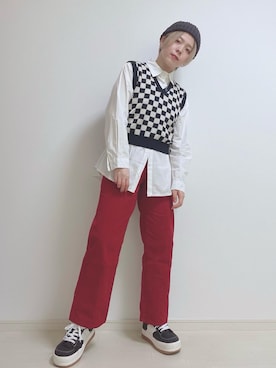 「チェッカー柄」｜☆★gizmo★☆さん（レディース・159cm）の秋コーディネート