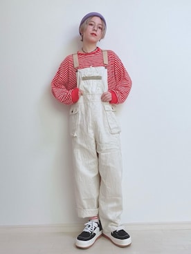 「MEDE19F（メデジュウキュウ）のアイテム（サロペット/オーバーオール）」を使った、☆★gizmo★☆さん（レディース・159cm）の秋コーディネート