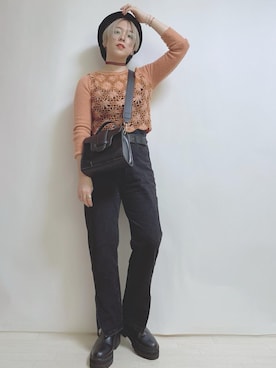 「merry jenny（メリージェニー）のアイテム（キャスケット）」を使った、☆★gizmo★☆さん（レディース・159cm）の秋コーディネート