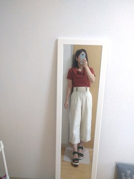 「Hashed Coorde（ハッシュドコーデ）のアイテム」を使った、stm11yzさん（レディース・161cm）の夏コーディネート